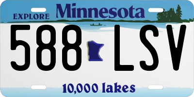 MN license plate 588LSV