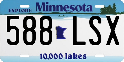 MN license plate 588LSX