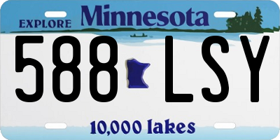 MN license plate 588LSY