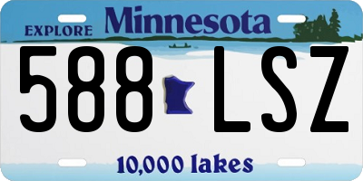 MN license plate 588LSZ