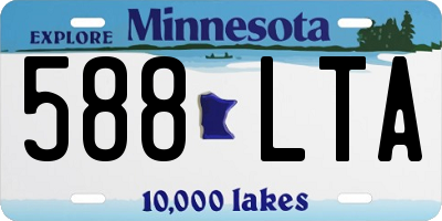 MN license plate 588LTA