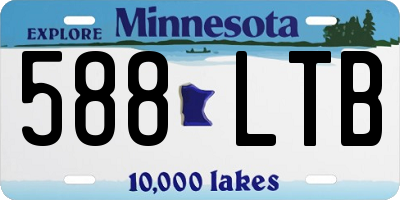 MN license plate 588LTB