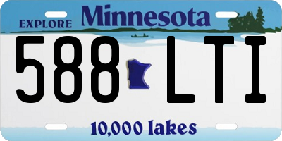 MN license plate 588LTI