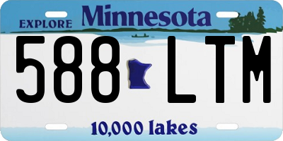 MN license plate 588LTM