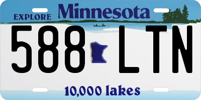 MN license plate 588LTN