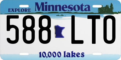 MN license plate 588LTO