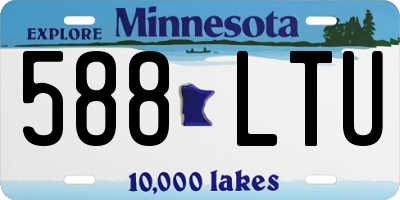 MN license plate 588LTU
