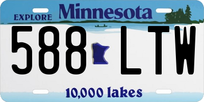 MN license plate 588LTW