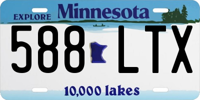 MN license plate 588LTX