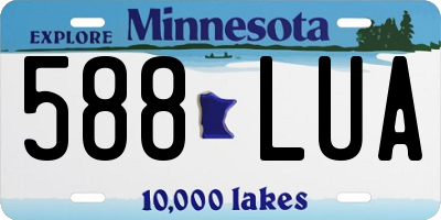 MN license plate 588LUA