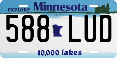 MN license plate 588LUD