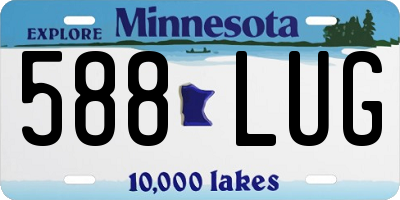 MN license plate 588LUG