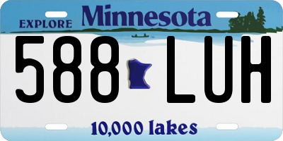 MN license plate 588LUH