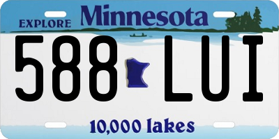 MN license plate 588LUI