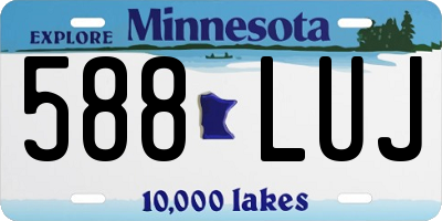 MN license plate 588LUJ