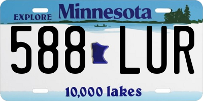 MN license plate 588LUR