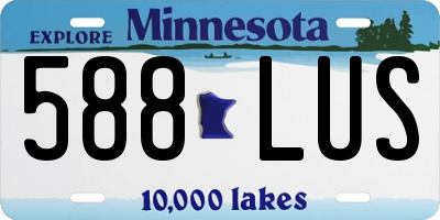 MN license plate 588LUS