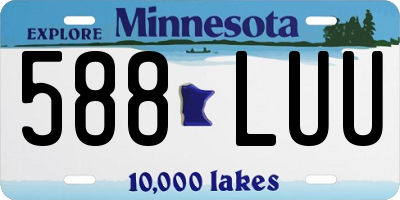 MN license plate 588LUU