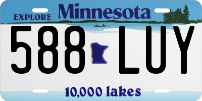 MN license plate 588LUY