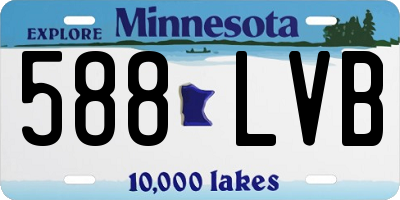 MN license plate 588LVB