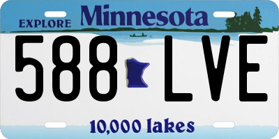 MN license plate 588LVE