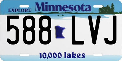 MN license plate 588LVJ