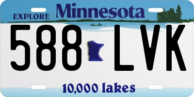 MN license plate 588LVK