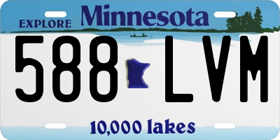 MN license plate 588LVM