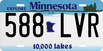 MN license plate 588LVR