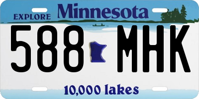MN license plate 588MHK