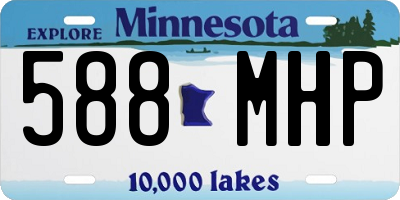 MN license plate 588MHP