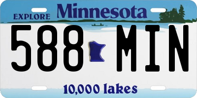 MN license plate 588MIN
