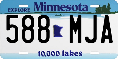 MN license plate 588MJA