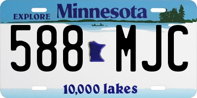MN license plate 588MJC