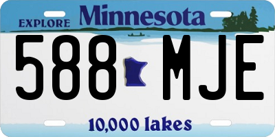 MN license plate 588MJE