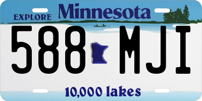 MN license plate 588MJI