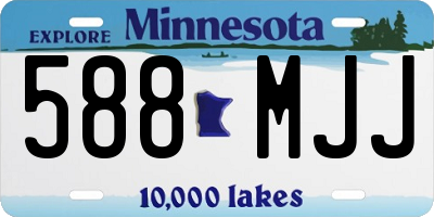 MN license plate 588MJJ