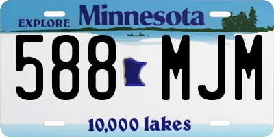 MN license plate 588MJM