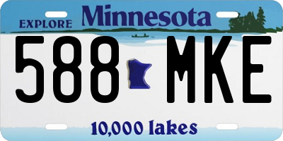 MN license plate 588MKE