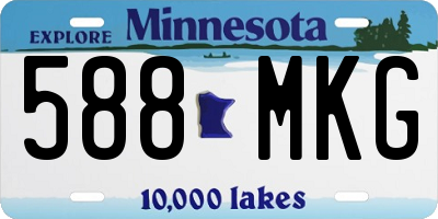 MN license plate 588MKG