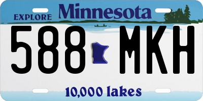 MN license plate 588MKH