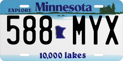 MN license plate 588MYX