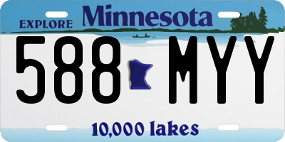 MN license plate 588MYY