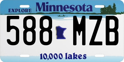 MN license plate 588MZB