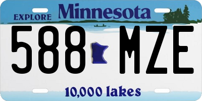 MN license plate 588MZE