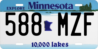 MN license plate 588MZF