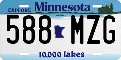 MN license plate 588MZG