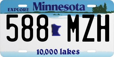 MN license plate 588MZH