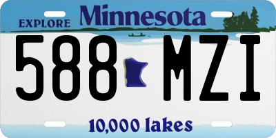 MN license plate 588MZI