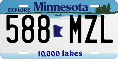 MN license plate 588MZL